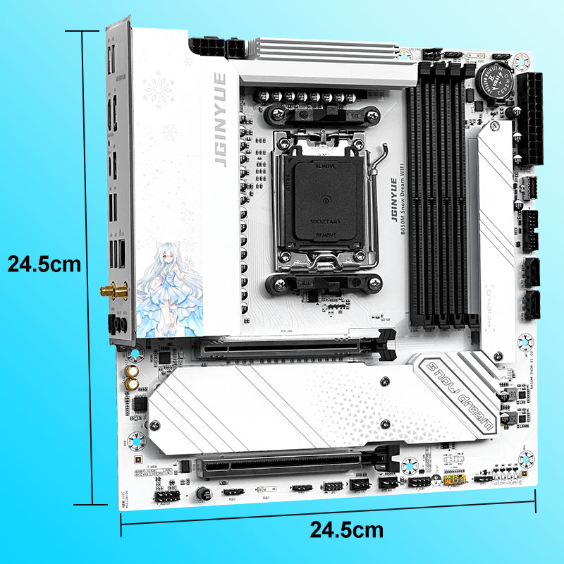 JGINYUE B850M Snow Dream WIFI  – Am5 Micro Atx Pcie 5.0 Motherboard Bewertung und Preis